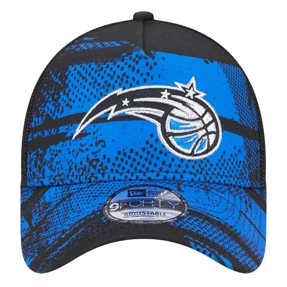 Orlando Magic Hat Cap New Era NBA 9FORTY Trucker Men Adjustable Blue Black NWT